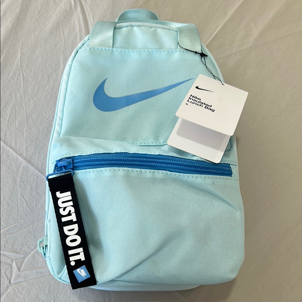 NWT Nike Insulated Lunch Bag 6L Box Light Blue Zip Up Just Do It